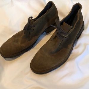 John Varvatos brown suede boots